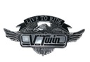 МЕТАЛЛИЧЕСКАЯ ЭМБЛЕМА ХРОМИРОВАННАЯ V-TWIN EAGLE CHOPER DRAG