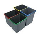 Набор контейнеров для сортировки мусора 2x20л и 2x16л для шкафов мин. 60см Merill.