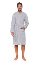 Szlafrok męski DOCTOR NAP 4576 grey melange XXL Kaptur bez kaptura