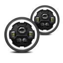 7 -INCHES HEADLIGHT LED ROUND HEADLIGHT Z WIRE SET HI/LO, RUNNING LIGHTS DC I AMBER GN  photo 7