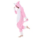 Комбинезон-пижама Кигуруми, маскировочный костюм розового волка 145-155см