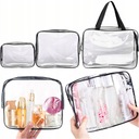 НАБОР 3В1 ПРОЗРАЧНАЯ ТУРИСТИЧЕСКАЯ ПУТЕШЕСТВЕННАЯ КОСМЕТИЧЕСКАЯ СУМКА НА МОЛНИИ КОСМЕТИКА