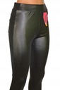 Dámske nohavice legíny eko koža XL/XXL čierne 97403 Stredová část (výška v páse) stredná