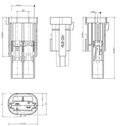 Zásuvka zástrčky ventilátora 2-pin 6mm Výrobca dielov e-connectors