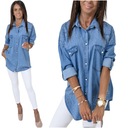 ДЖИНСОВАЯ РУБАШКА ОВЕРСАЙЗ С УКРАШЕНИЕМ! М