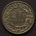 Szwajcaria - 2 franki 1968