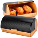 БОЛЬШАЯ БАМБУКОВАЯ ХЛЕБОПЕЧКА, ЧЕРНАЯ, КОНТЕЙНЕР ДЛЯ ХЛЕБА, ХЛЕБНЫЕ ПЕРЕРЫВКИ, XXL
