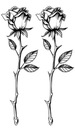 ТАТУ Временные черные розы розы цветы Большой выбор дизайнов M226