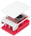 Официальный корпус Raspberry Pi 5 — белый и красный, с вентилятором