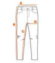 Pánske džínsové nohavice P1058 žlté L Dĺžka nohavíc dlhá