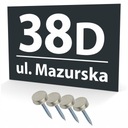 Табличка АДРЕС доска номер дома номер дома АЛЮМИНИЙ 30х20 ЦВЕТА
