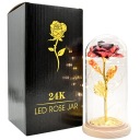 ВЕЧНАЯ РОЗА В СВЕТОДИОДНОМ СТЕКЛЕ ЗОЛОТО ПОДАРОК НА ДЕНЬ СВЯТОГО ВАЛЕНТИНА ЖЕНСКИЙ ДЕНЬ БАБУШКА