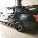 NISSAN NAVARA 2016 > BULL BAR PARACHOQUE LADO ESCALONES BOKI SÚPER POTENTE ACERO NEGRAS 