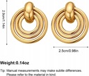 Золотые серьги-подвески с геометрическим рисунком