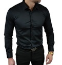 Klasyczna koszula slim fit czarna elegancka ESP06 - L Marka inna