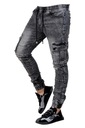 MP0139 r. XL Jeansy ze Ściągaczami JOGGERY MĘSKIE MODNE PREMIUM Długość nogawki długa