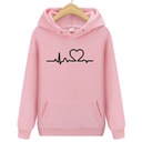 ЖЕНСКАЯ ТОЛСТОВКА С КАПЮШОНОМ HEART LIFE LINE - L