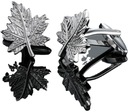Запонки с узором GREY MAPLE LEAF