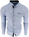 РУБАШКА МУЖСКАЯ, СИНИЙ ВОРОТНИК-СТОЙКА, ЗНАК 07 XXL 2XL