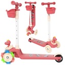 ДЕТСКИЙ СКУТЕР ДИНОЗАВР, БАЛАНС ТРЕХКОЛЕСНЫЙ, СВЕТЯЩИЕСЯ КОЛЕСА, СКЛАДНОЙ