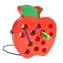 ДЕРЕВЯННАЯ ИГРА «ЯБЛОК» НА ВЕРЕВКЕ МОНТЕССОРИ