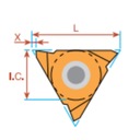 PŁYTKA DO GWINTÓW ZEWNĘTRZN. PIONOWA PRAWA 16V ER 0,5 ISO BMA CARMEX /FANAR