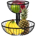 МЕТАЛЛИЧЕСКАЯ ТАРЕЛКА LOFT ЧЕРНАЯ КОРЗИНА ДЛЯ ФРУКТОВ ДВОЙНАЯ ЧАША КРУГЛАЯ КОРЗИНА