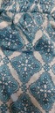 Modré saténové pyžamo košeľa defekt 36 Dominujúci vzor zmiešané vzory