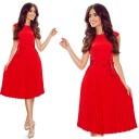 ЭЛЕГАНТНОЕ ПЛАТЬЕ ПЛИССИРОВАННОЕ, КРАСНОЕ, S