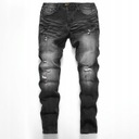 Черные рваные мужские джинсы NEW BOY