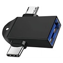 Адаптер Micro USB OTG 2 в 1 с USB-C типа C на USB 3.0