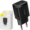 КОМПАКТНОЕ СЕТЕВОЕ ЗАРЯДНОЕ УСТРОЙСТВО BASEUS 2X USB 10,5 ВТ, ЧЕРНОЕ
