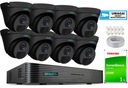 Набор для мониторинга из 8 IP-камер, 4-мегапиксельный PoE-рекордер