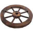 Ручная тележка с украшениями на колеса из массива дерева