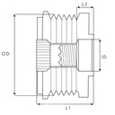 EMBRAGUE GENERADOR INA F-553470 F-227628 