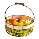 KOSZYK NA OWOCE PATERA MISKA KOSZ DRUCIANY CZARNY