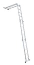 Шарнирная алюминиевая лестница, 5х4 ступеньки, противоскользящая, 570 см.