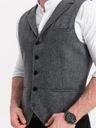 Pánska obleková vesta s golierom grafitová V1 OM-BLZV-0105 XL EAN (GTIN) 5902228868217