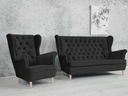 SOFA USZAK 2 osob + FOTEL USZAK styl skandynawski