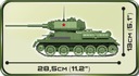 COBI 2542 TANK RUDY T-34-85 WW2 WWII ARMÁDA BLOKY Šírka produktu 450 cm