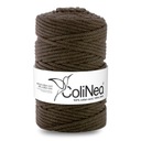 Нитка плетеная для макраме ColiNea, 100% хлопок, 5мм, 100м, коричневая