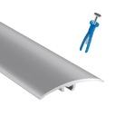 Пороговая планка 32мм АЛЮМИНИЕВЫЙ Эффектор A66 с СЕРЕБРЯНЫМ уплотнением 180см