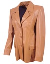Dámska kožená bunda 38 Sako Výpredaj Dominujúca farba hnedá