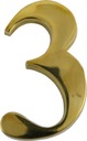 ЛАТУННЫЙ номер для дома 14 см №3