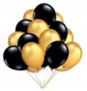 НАБОР воздушных шаров на 18-летие из черного золота с конфетти