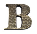 ДОМОВАЯ БУКВА 10 СМ ЗОЛОТО ЧЕРНЫЙ 100% ЛАТУНЬ B