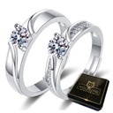 Серебряные ОБРУЧАЛЬНЫЕ КОЛЬЦА СТАЛЬНАЯ ПАРА Регулируемый размер UNI