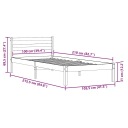 VIDAXL РАМКА ЛІЖКА БІЛИЙ 208.6 X 157.6 X 69.4 CM LITE ДЕРЕВО SOSNOWE  фото 9