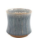 КЕРАМИЧЕСКИЙ ГОРШОК, СИНИЙ, 12,5 x 12,5, КОРИЧНЕВЫЙ