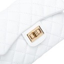 Prešívaná kožená kabelka Vezze Festa biela Ďalšie vlastnosti vrecko na telefón prešívané